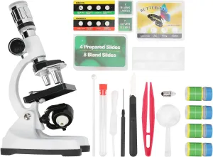 Topyond Kids Beginner Microscope, 1200X Microscope Kit, with Metal Body Microscope,for Basic Biological Science Education