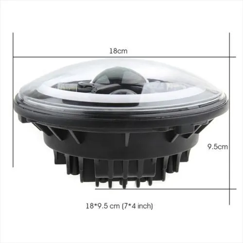 Toyota Landcruiser 40 45 60 75 78 79 series 7 inch LED headlight x 2 new projector lens DRL Halo
