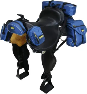 TrailMax 500 Series Deluxe 5-pc Saddlebag System for Horse Trail Riding, with Front Pocket, Rear Saddle Bags, Cantle Bag, Pommel/Horn Pocket & Water Bottle w/Carrying Bag