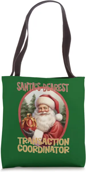 Transaction Coordinator Christmas Holiday Love Xmas Tote Bag