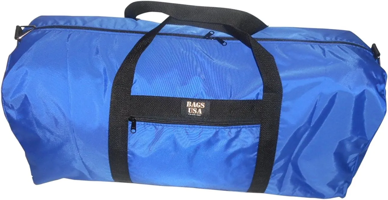 Travel Bag, Extra Large Duffle With Side Pocket 30" Width, Water Resistant Made In USA.
