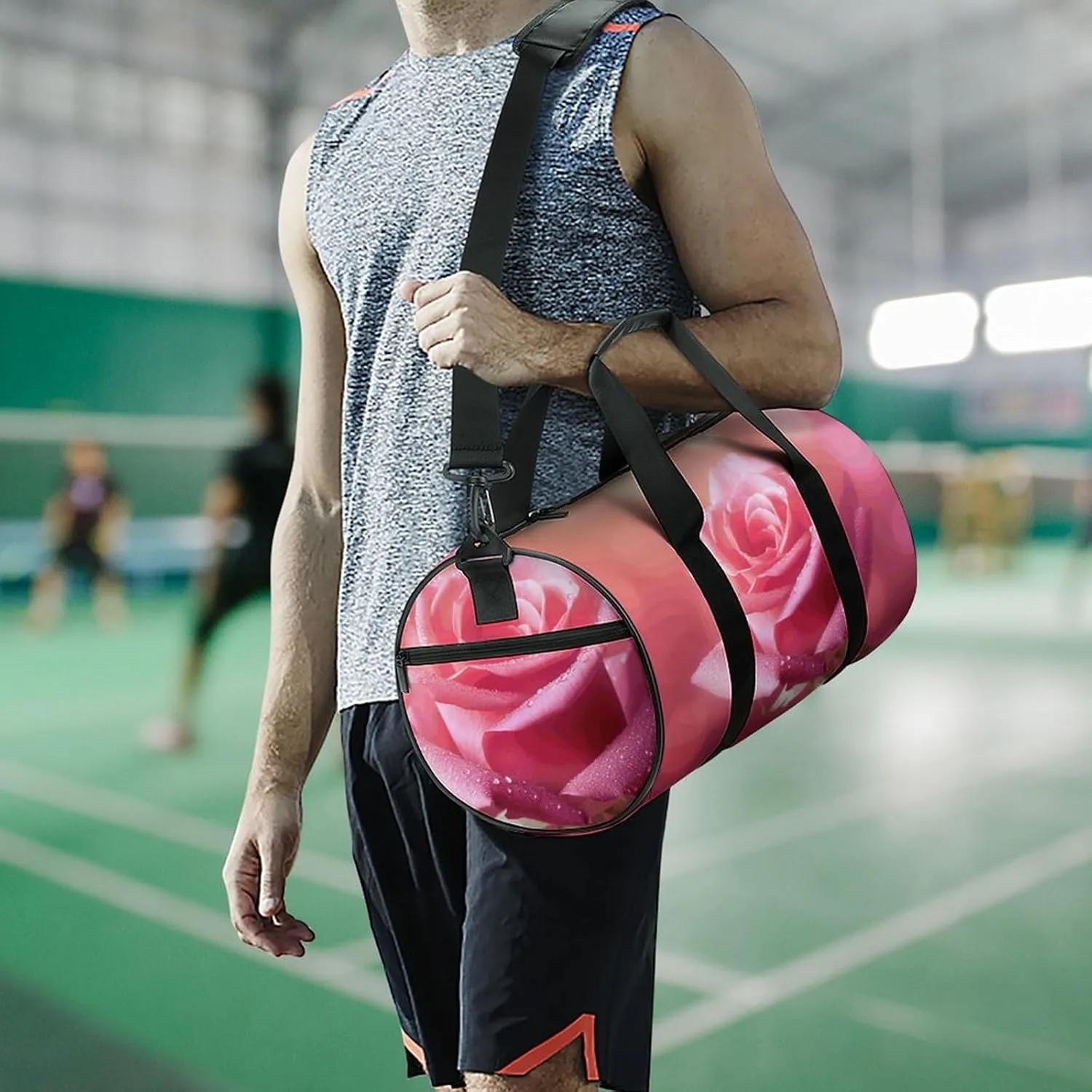 Travel Duffel Bag for Men And Women,Beautiful Flower Images Waterproof Sports Fitness Bag Portable Travel Duffel Bag