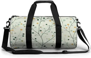 Travel Duffel Bag for Men And Women,Light Mint Pattern Waterproof Sports Fitness Bag Portable Travel Duffel Bag