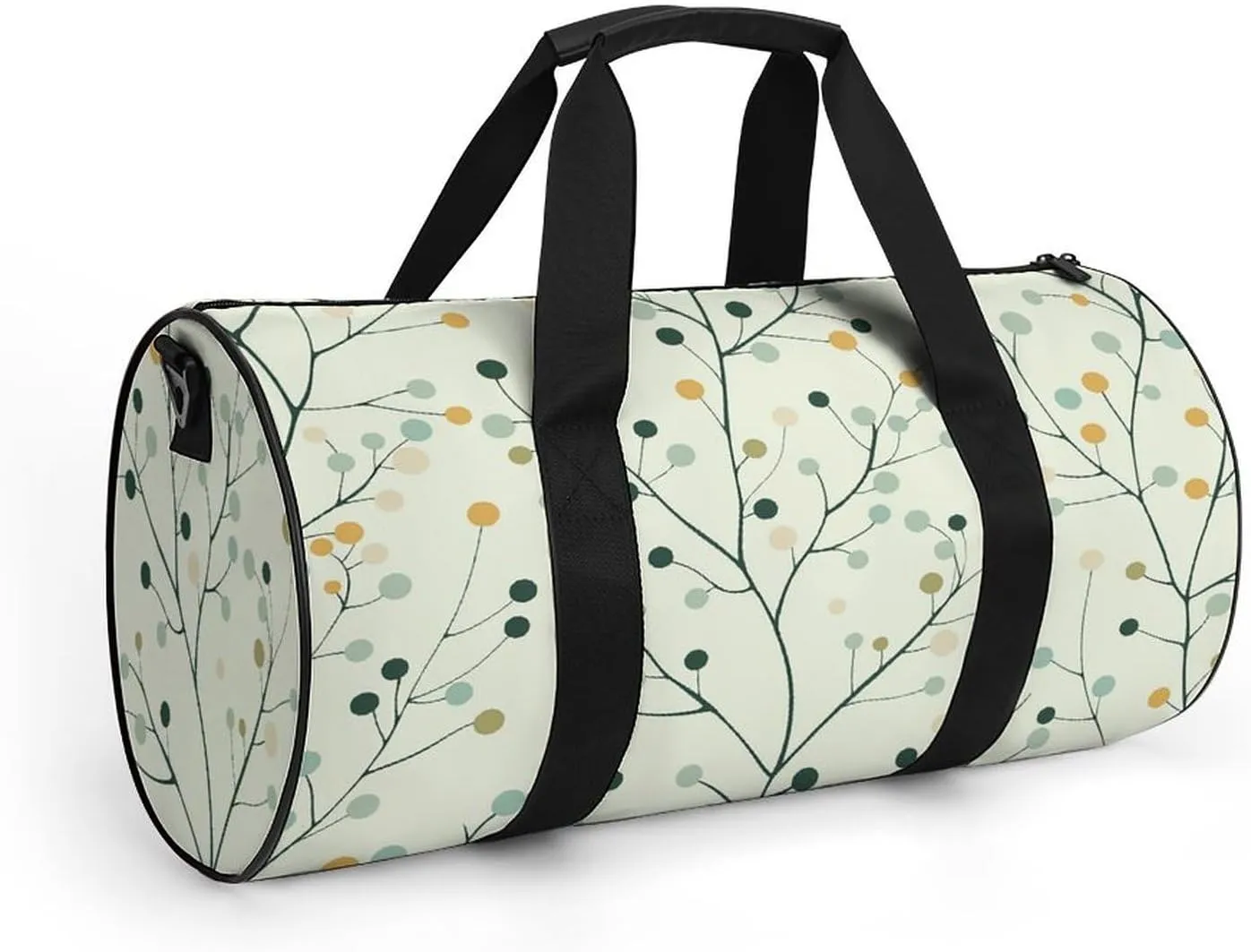 Travel Duffel Bag for Men And Women,Light Mint Pattern Waterproof Sports Fitness Bag Portable Travel Duffel Bag