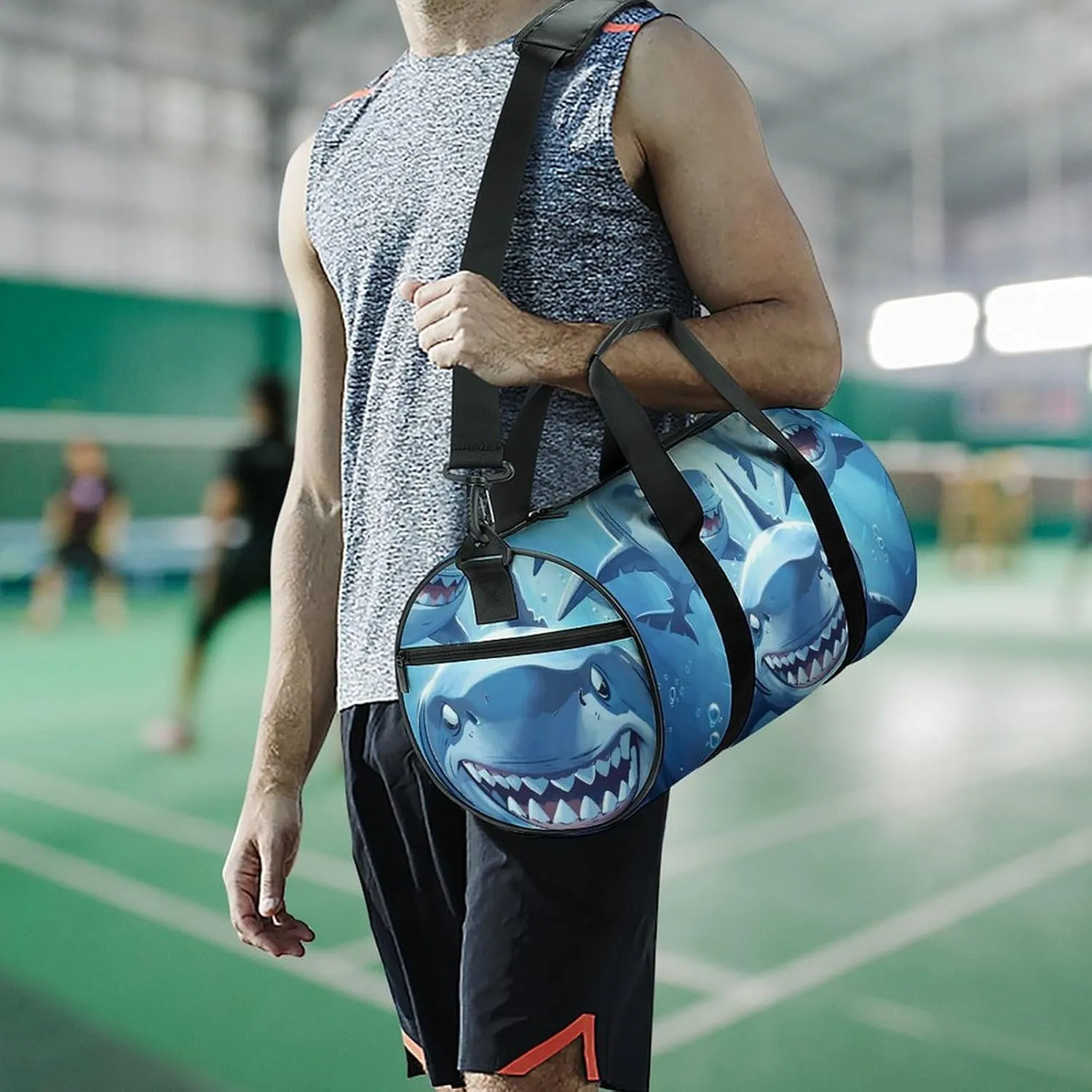 Travel Duffel Bag for Men And Women,Swimming in The Ocean Waterproof Sports Fitness Bag Portable Travel Duffel Bag