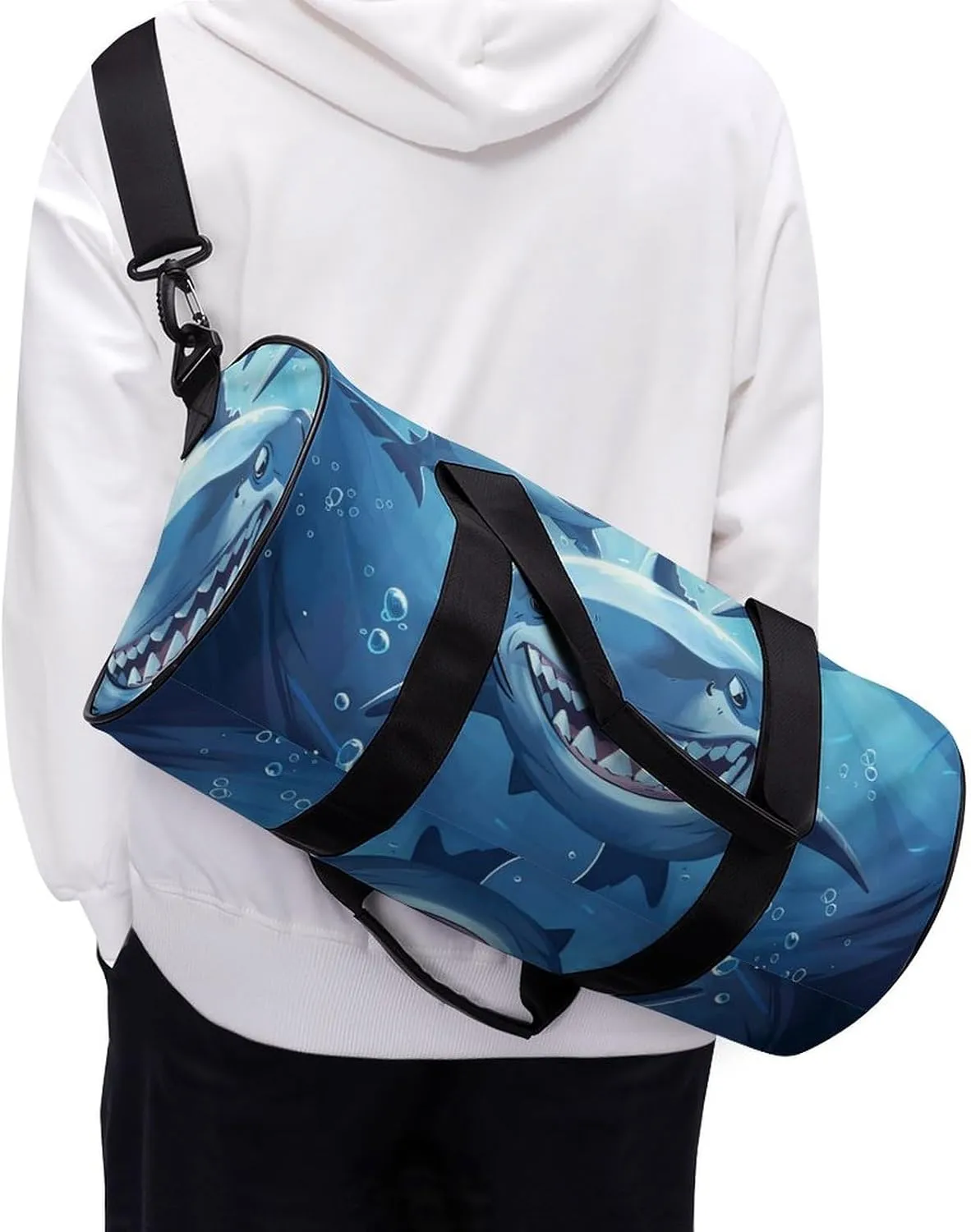 Travel Duffel Bag for Men And Women,Swimming in The Ocean Waterproof Sports Fitness Bag Portable Travel Duffel Bag