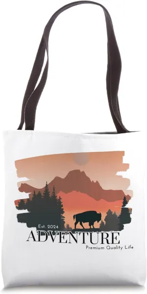 Travel/Adventure/Outdoor/Bison/Wanderlust/National Park Tote Bag