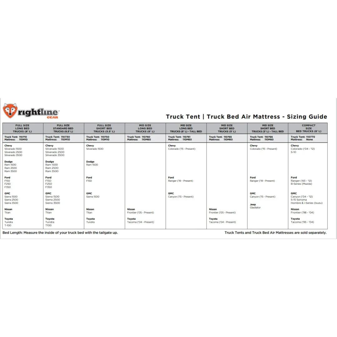 Truck Tent Mattress