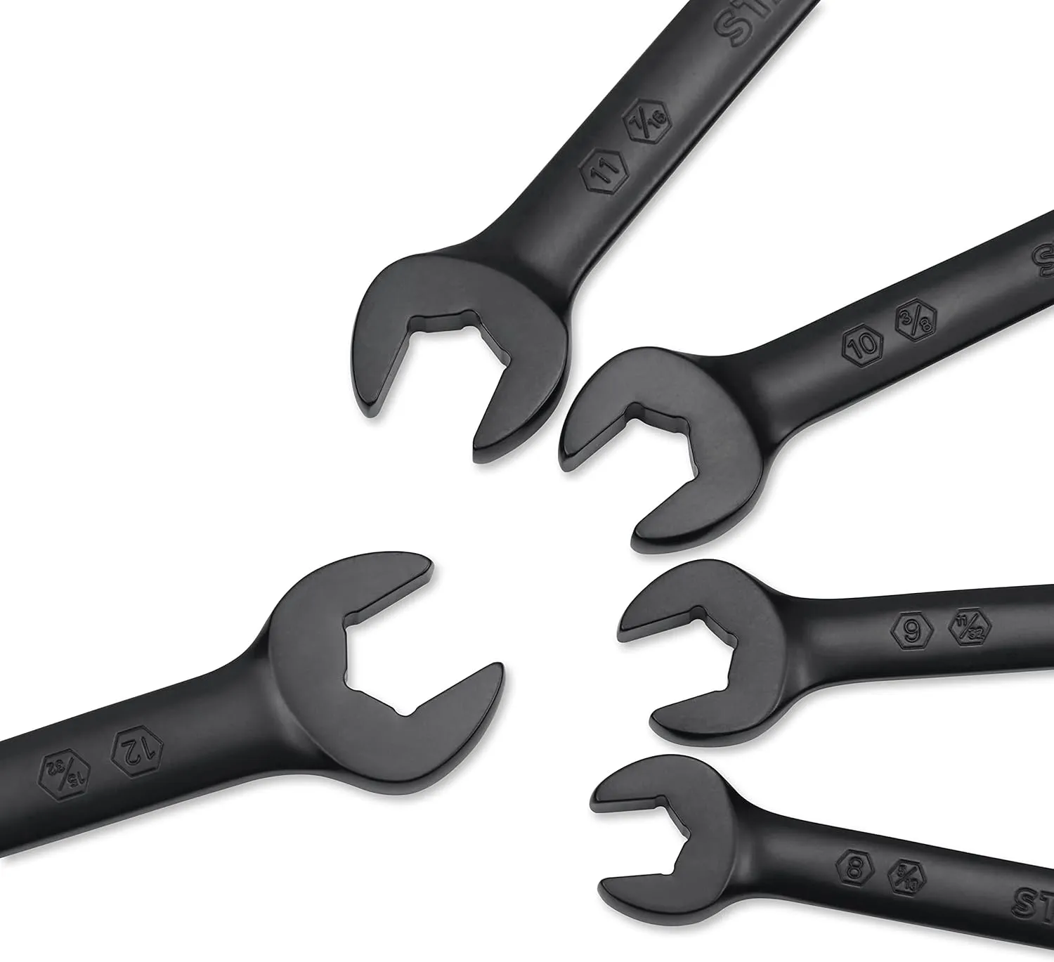 TRUE MECHANIC™ 5Pc. 120T SAE&Metric Flexible Ratcheting Wrench Set, Professional, With Roll-Up Pouch Bag