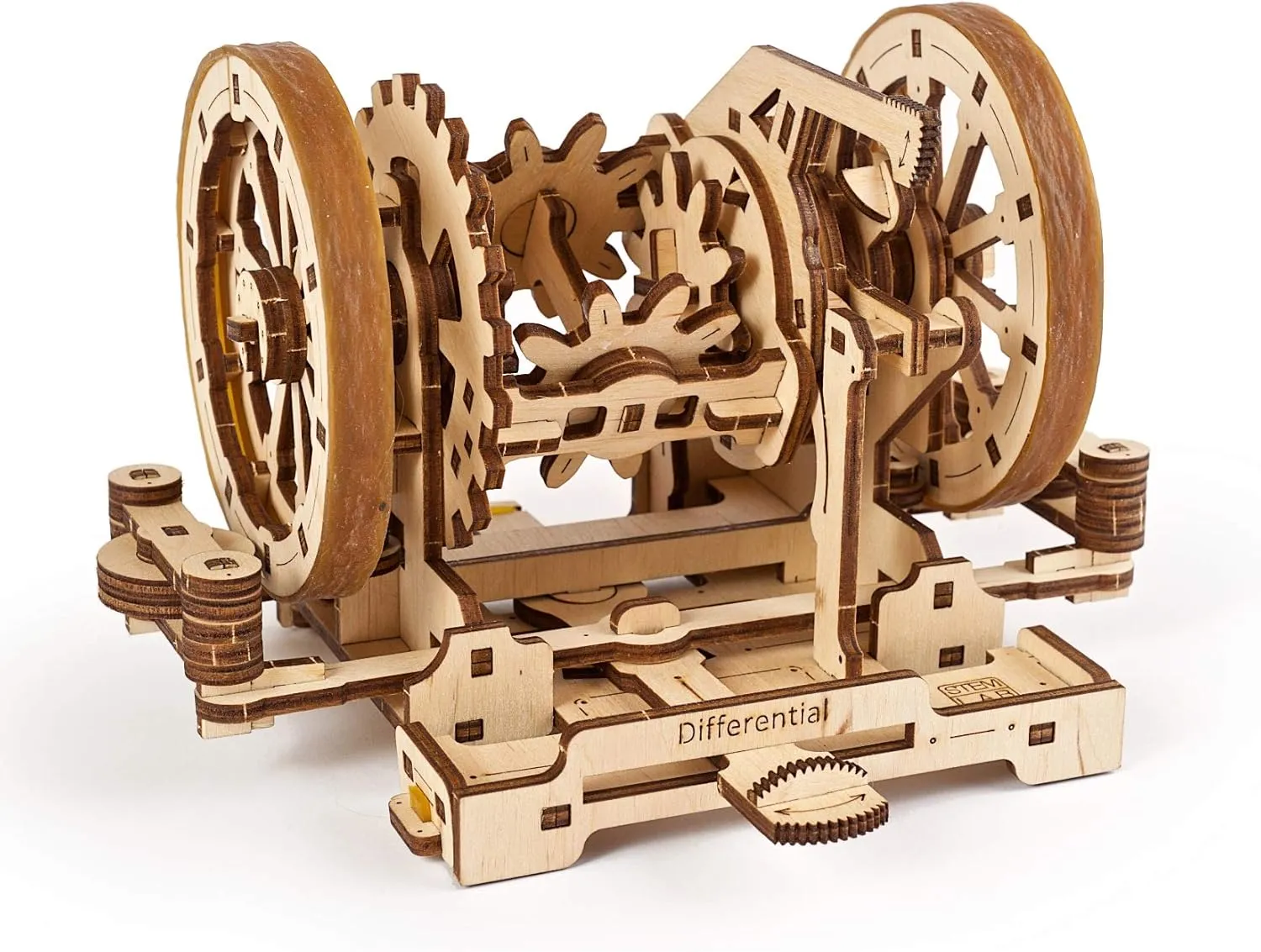 UGEARS STEM Differential Model Kit - Creative Wooden Model Kits for Adults, Teens and Children - DIY Mechanical Science Kit for Self Assembly - Unique Educational and Engineering 3D Puzzles with App