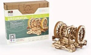 UGEARS STEM Differential Model Kit - Creative Wooden Model Kits for Adults, Teens and Children - DIY Mechanical Science Kit for Self Assembly - Unique Educational and Engineering 3D Puzzles with App