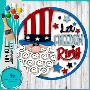 Uncle Sam Round Hanger - DIY Wood Blanks for Painting and Crafting