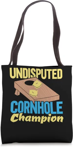 Undisputed Cornhole Champion Bean Bag Player Sack Toss Tote Bag