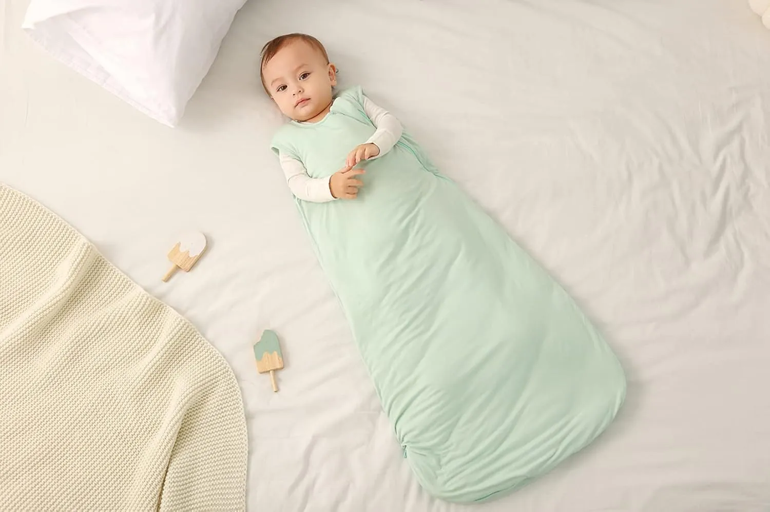 Unisex Baby Viscose from Bamboo Sleep Sack 1.0 TOG Sleeping Bag Infant Boys Girls Wearable Blankets