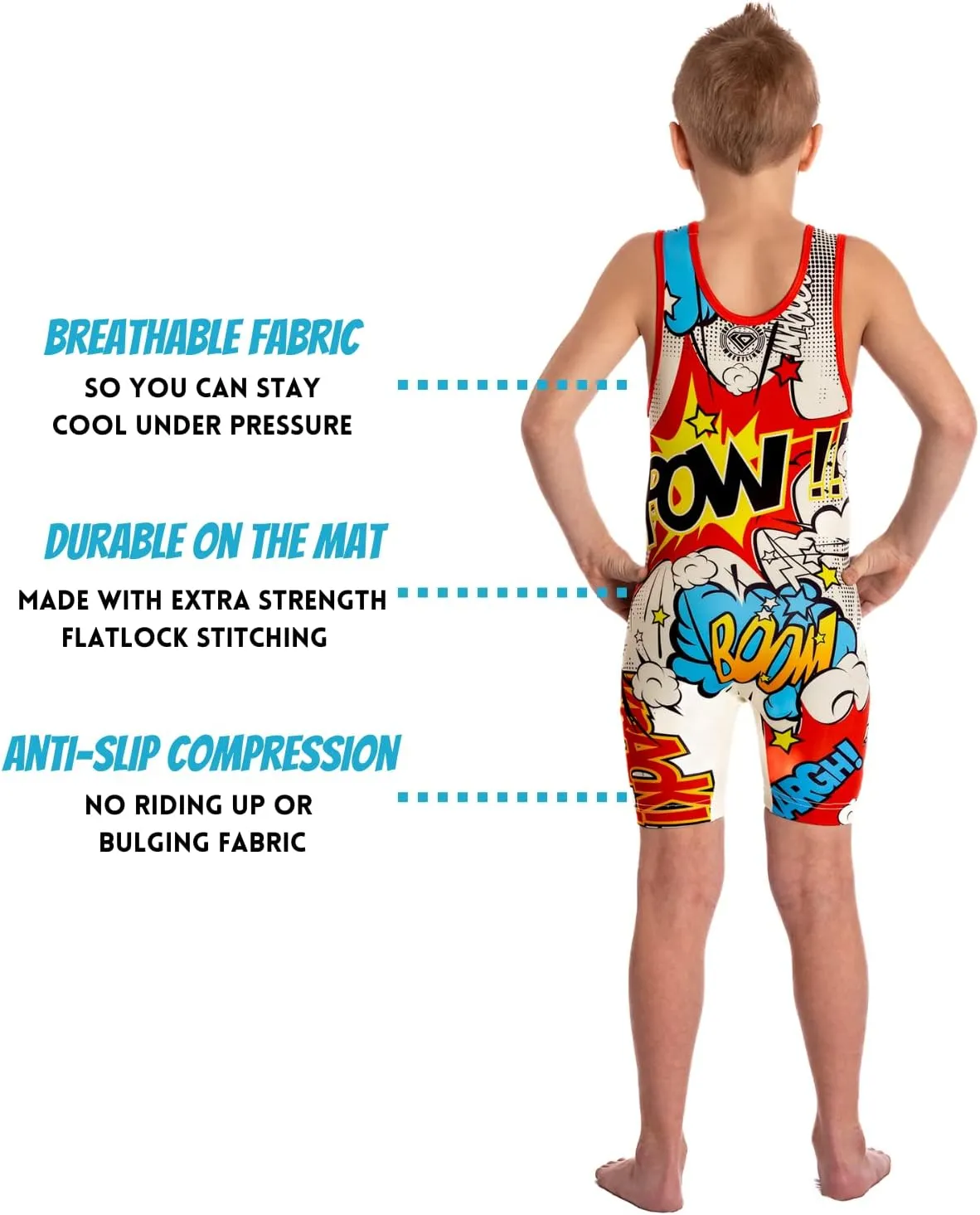 Unisex Wrestling Singlet, Comfortable & Breathable, 4 Way Stretch, Full Range of Youth and Adult Sizes