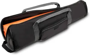 USA GEAR Yoga Mat Carrying Case - Full Zip Yoga Mat Carrier Bag with Adjustable Size Extension, Accessory Storage Pocket, and Shoulder Strap Fits Most Pilates, Yoga, and Workout Mats (Black)