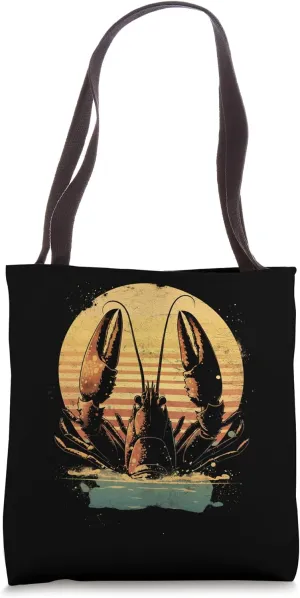 Vintage Crawfish Retro Sunset Cool Cajun Crawfish Festival Tote Bag