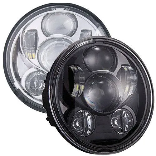 VisionPRO 8600B Series 5 3/4" Black LED Projection Daymaker Headlight for Harley Sportster, Dyna and Other Models