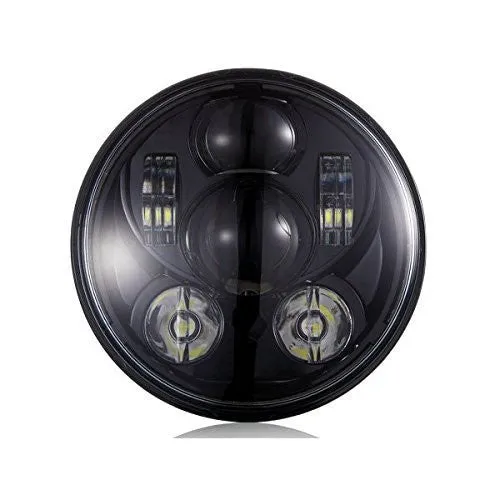VisionPRO 8600B Series 5 3/4" Black LED Projection Daymaker Headlight for Harley Sportster, Dyna and Other Models