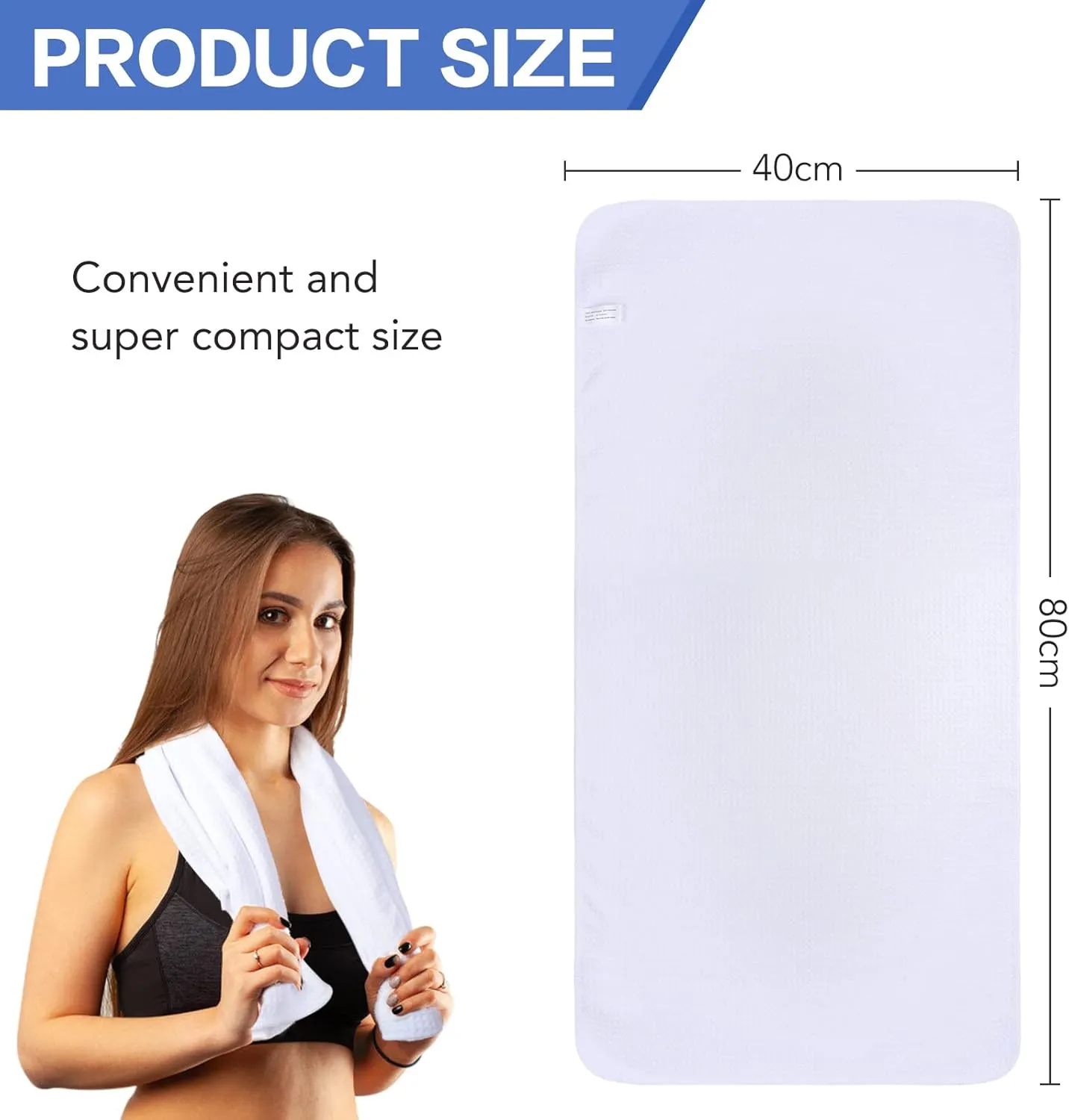 VIVOTE Microfiber Gym Towels Sports Sweat Towel Super Absorbent Ultra Soft Multi-Purpose Man Women Fitness Workout Travel Camping Hiking Yoga 16 Inch X 32 Inch
