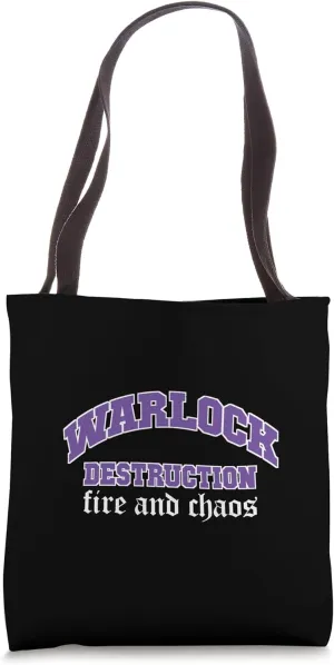 Warlock Destruction Funny Character Roleplaying RPG Gamer Tote Bag