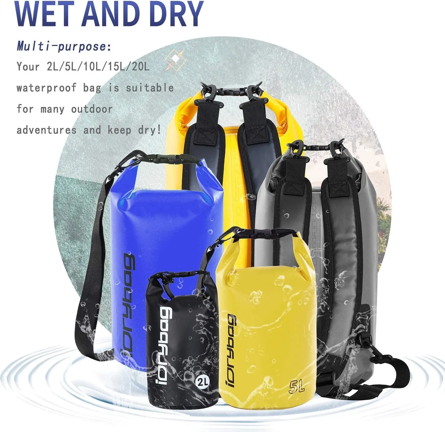 Waterproof Backpack Dry Bag 2L