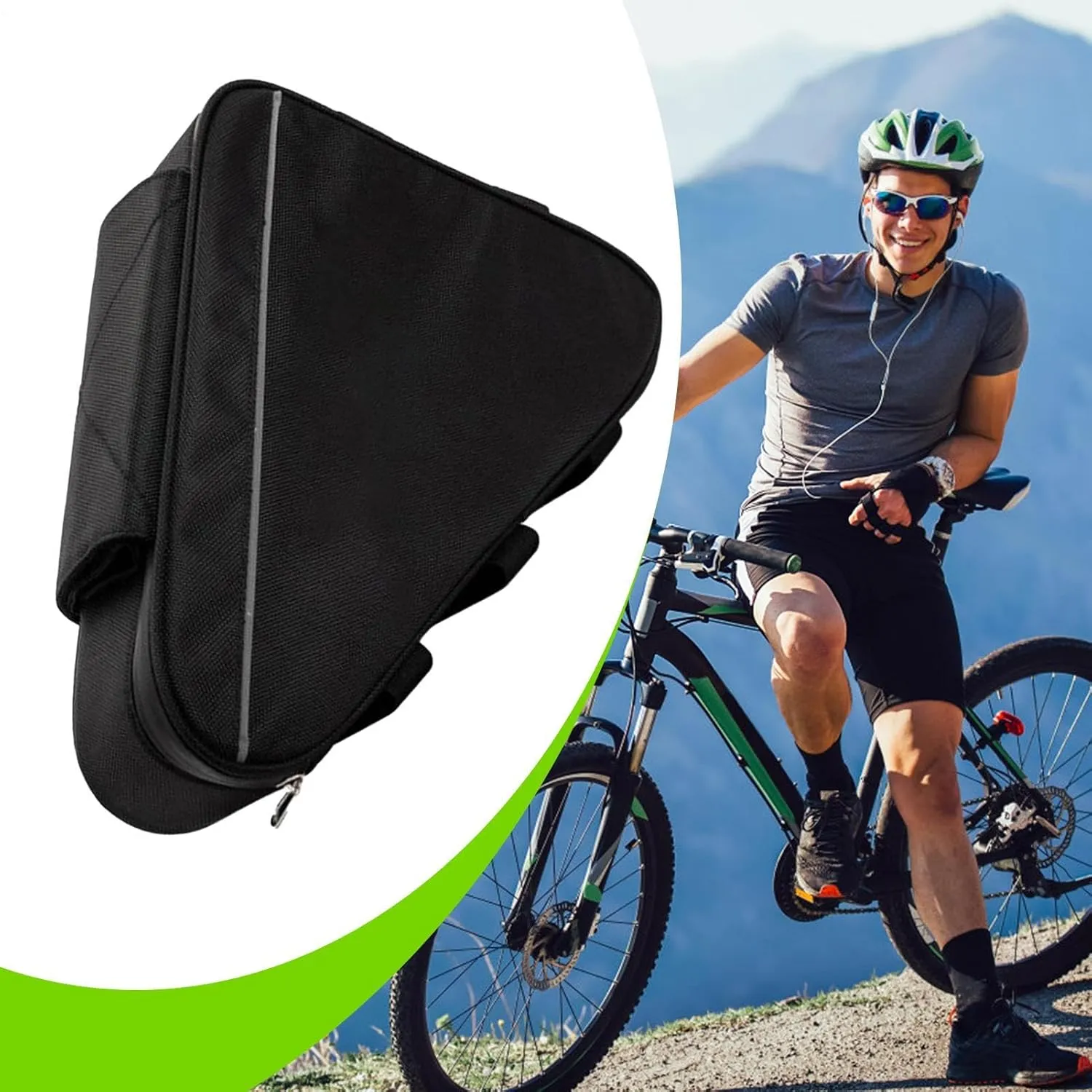 Waterproof Bike Frame Bag - Frame Bag | Waterproof Nylon Storage Bag for Bicycles | Versatile Lightweight Storage Package for Tools