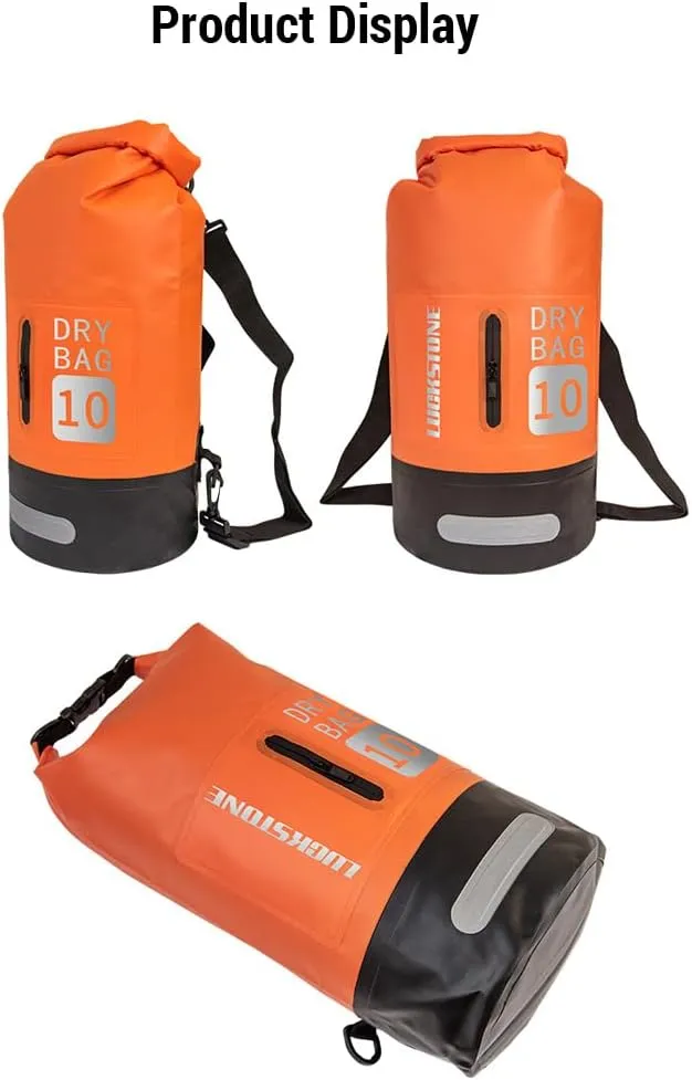 Waterproof Dry Bag 10L/20L Large- acity Bucket Bag with Shoulder Straps Lightweight Bac ack for Rafting, Swimming, Kayaking, Camping