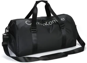 Waterproof Sports Duffel Bag, Large Capacity Gym Travel Bag with Adjustable Shoulder Strap, Multiple colors are available (Black)