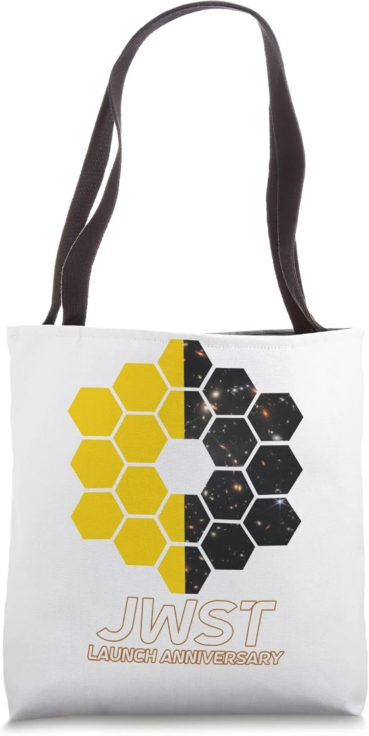 Webb Space Telescope LAUNCH ANNIVERSARY 1st Deep Field JWST Tote Bag