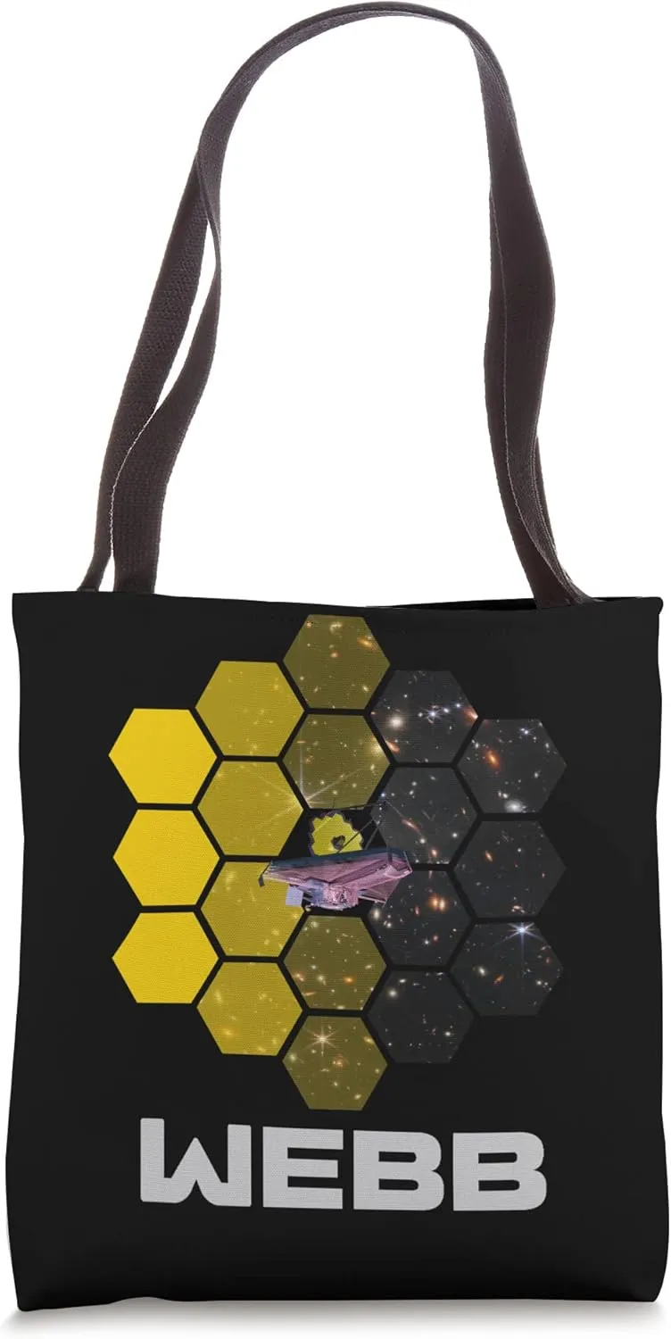 Webb Space Telescope Mirrors Webb's First Deep Field JWST Tote Bag