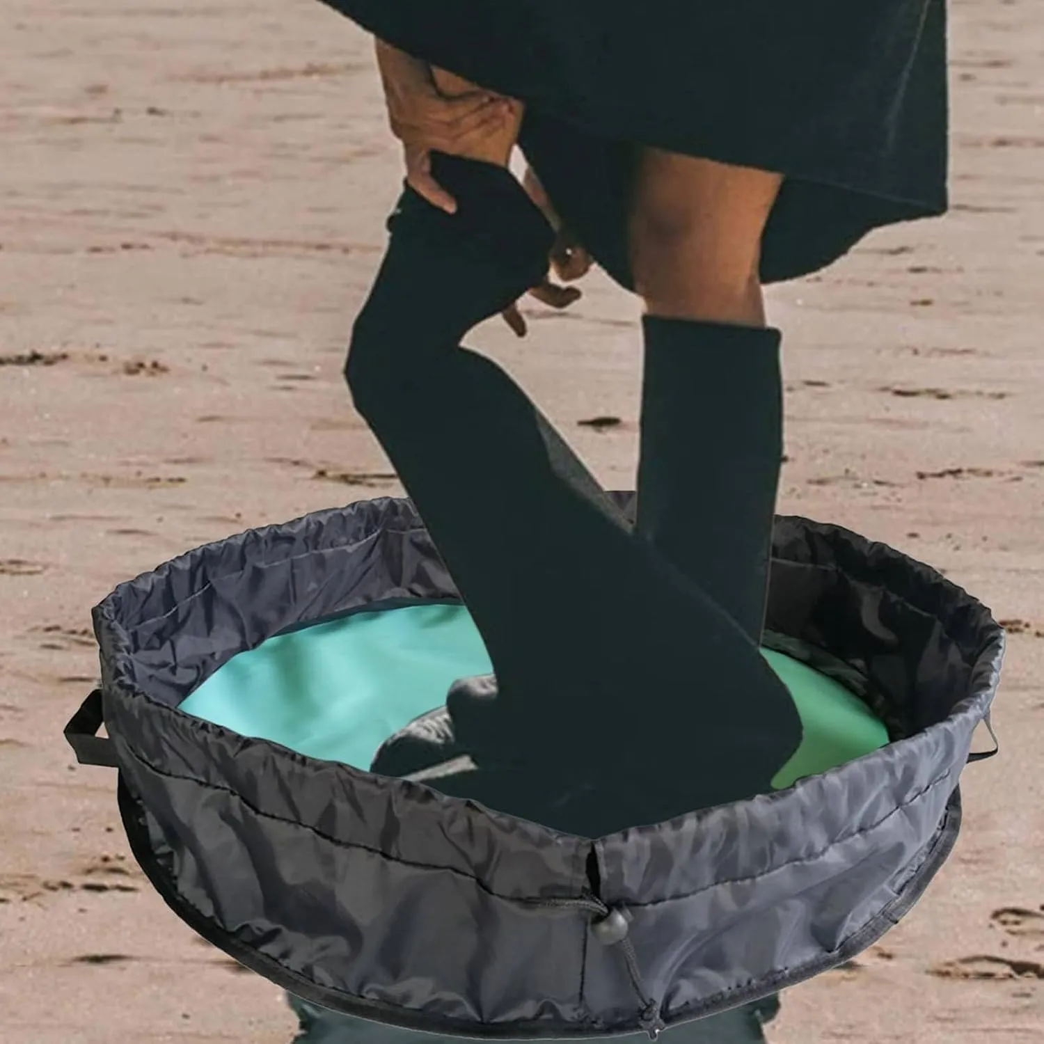 Wetsuit Changing Mat Waterproof Surf Bag Waterproof Drawstring Wetsuit Bag for Beach, Durable Compact No Leak Mat for Scuba