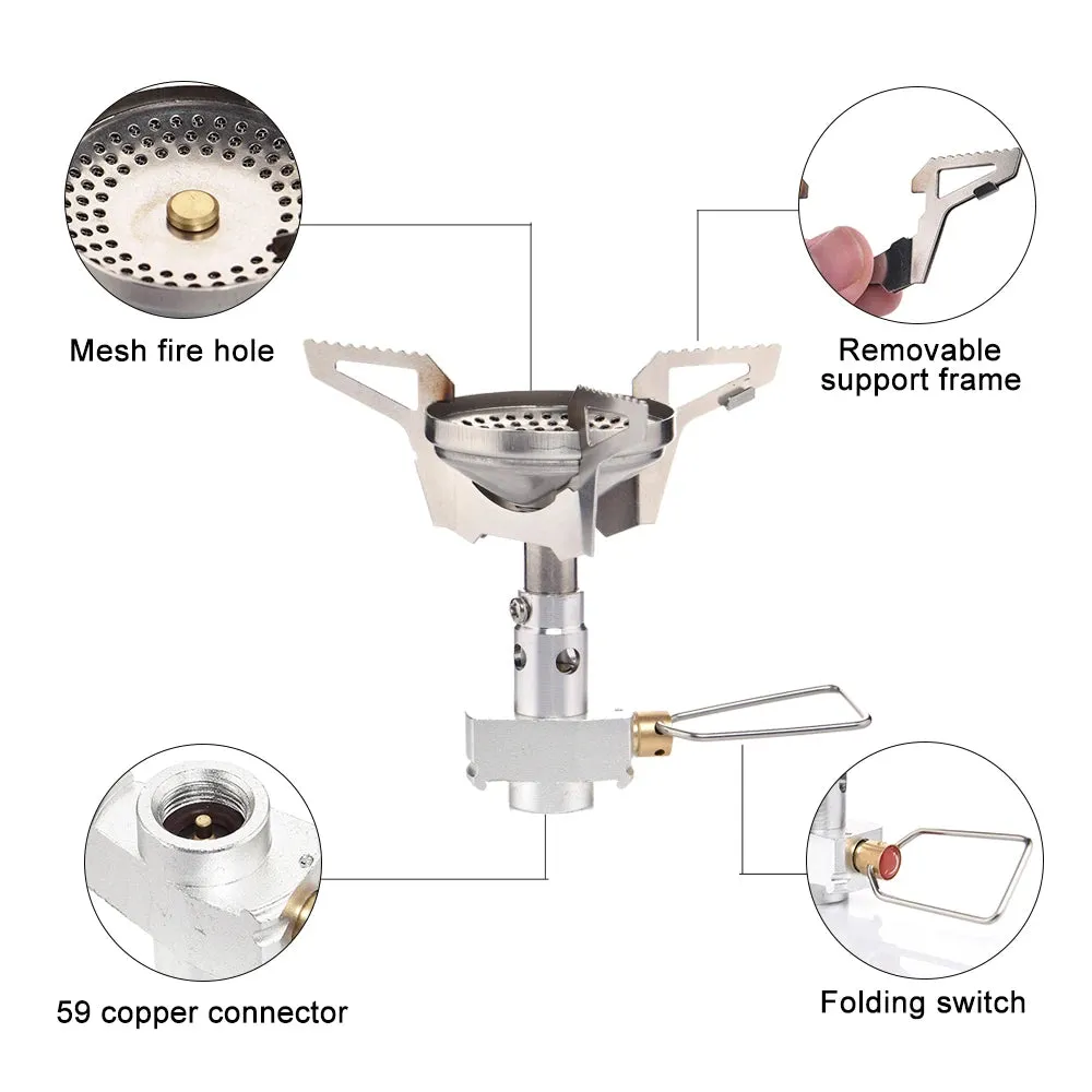 WIDESEA Portable Camping Gas Burner – Lightweight Mini Stove for Outdoor Cooking & Hiking