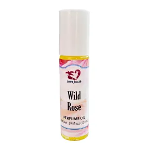 Wild Rose Perfume Oil | .03 oz/10 ml Roll On Bottle with Organic Jojoba Oil | Made in Santa Barbara, California (Wild Rose)
