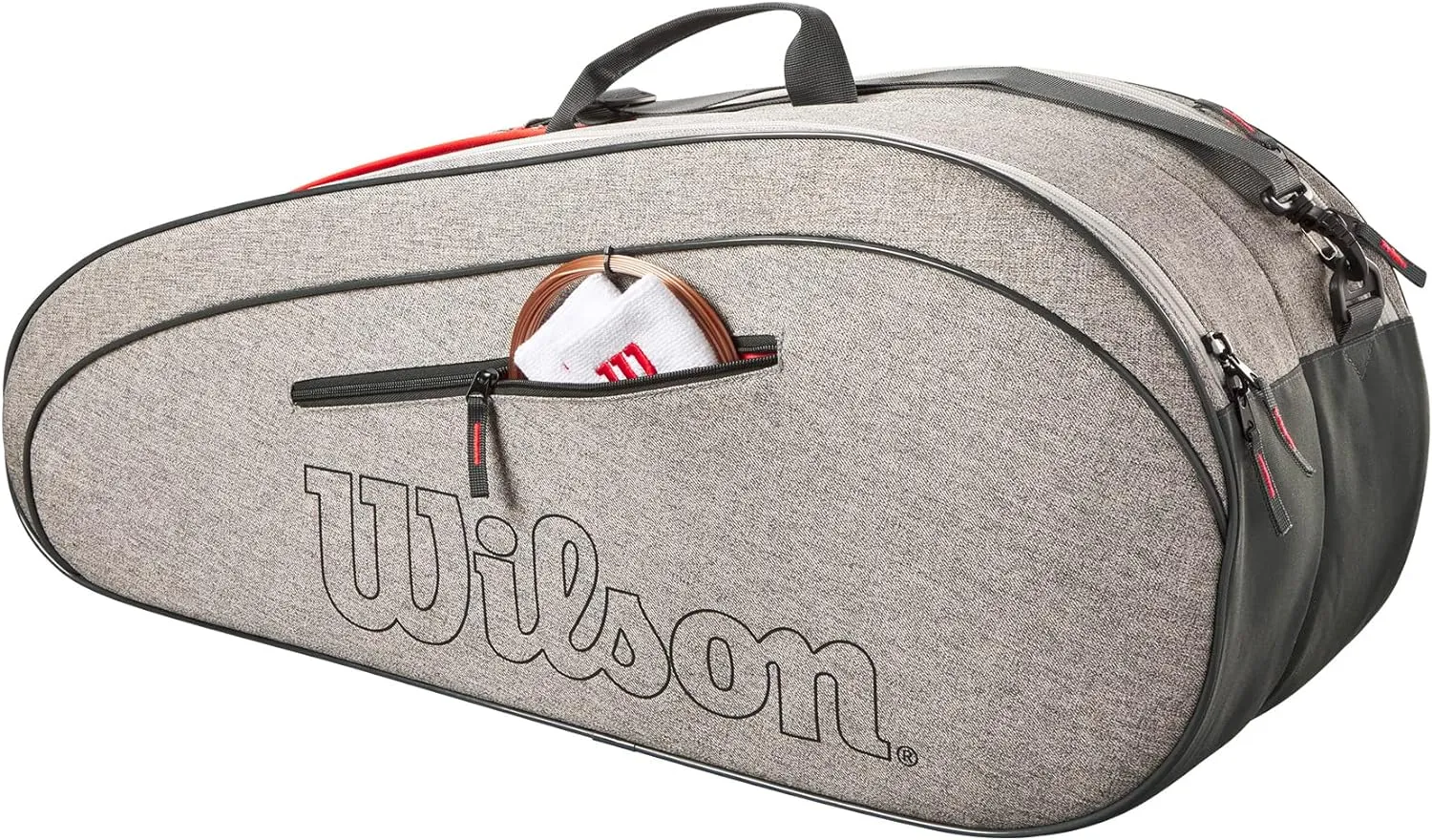 WILSON Team Tennis Racket Bag - Heather Green and Heather Grey
