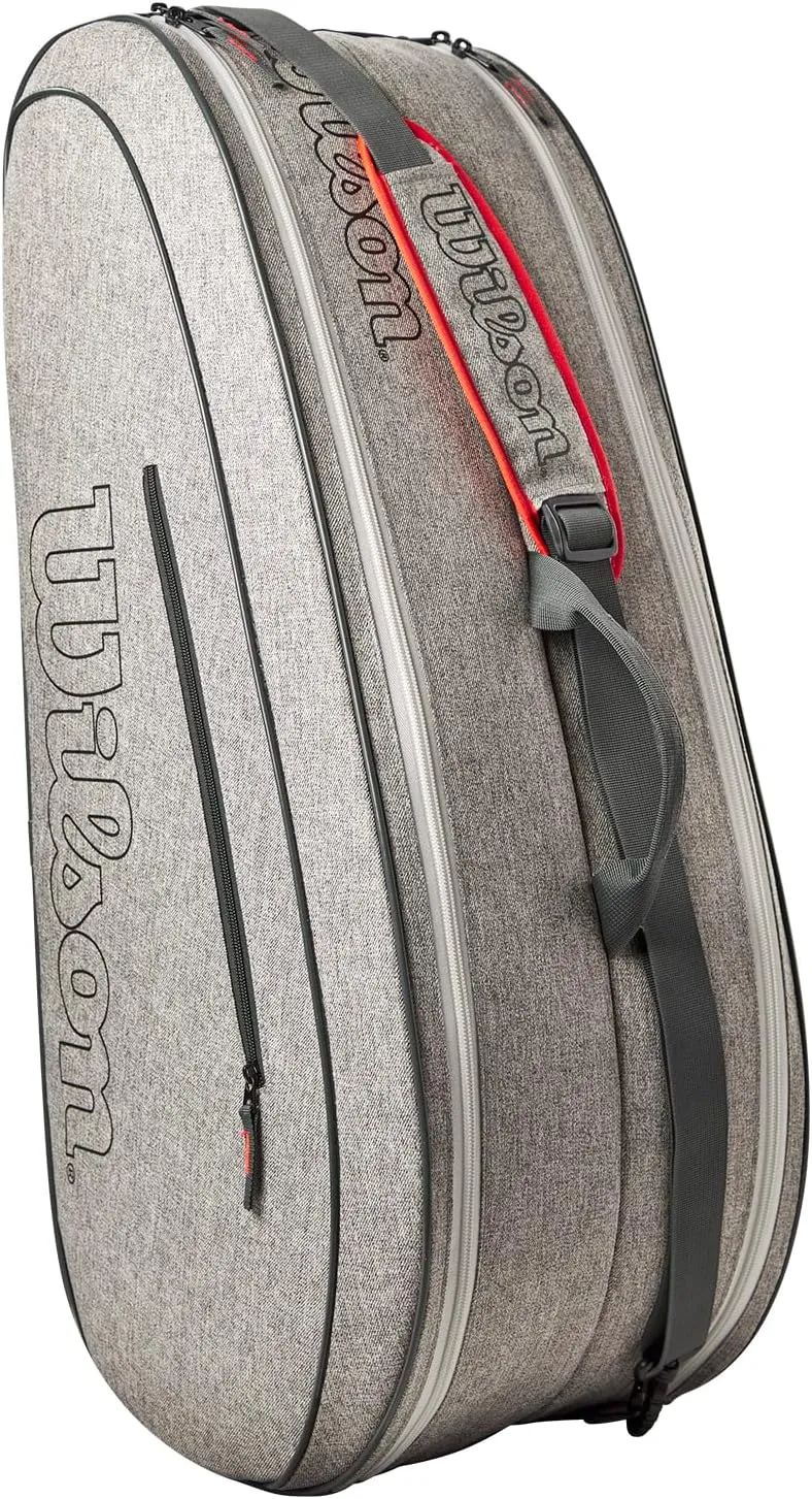 WILSON Team Tennis Racket Bag - Heather Green and Heather Grey