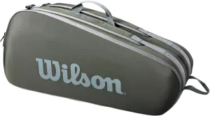 WILSON Tour Tennis Racket Bag - Dark Green and Stone Grey
