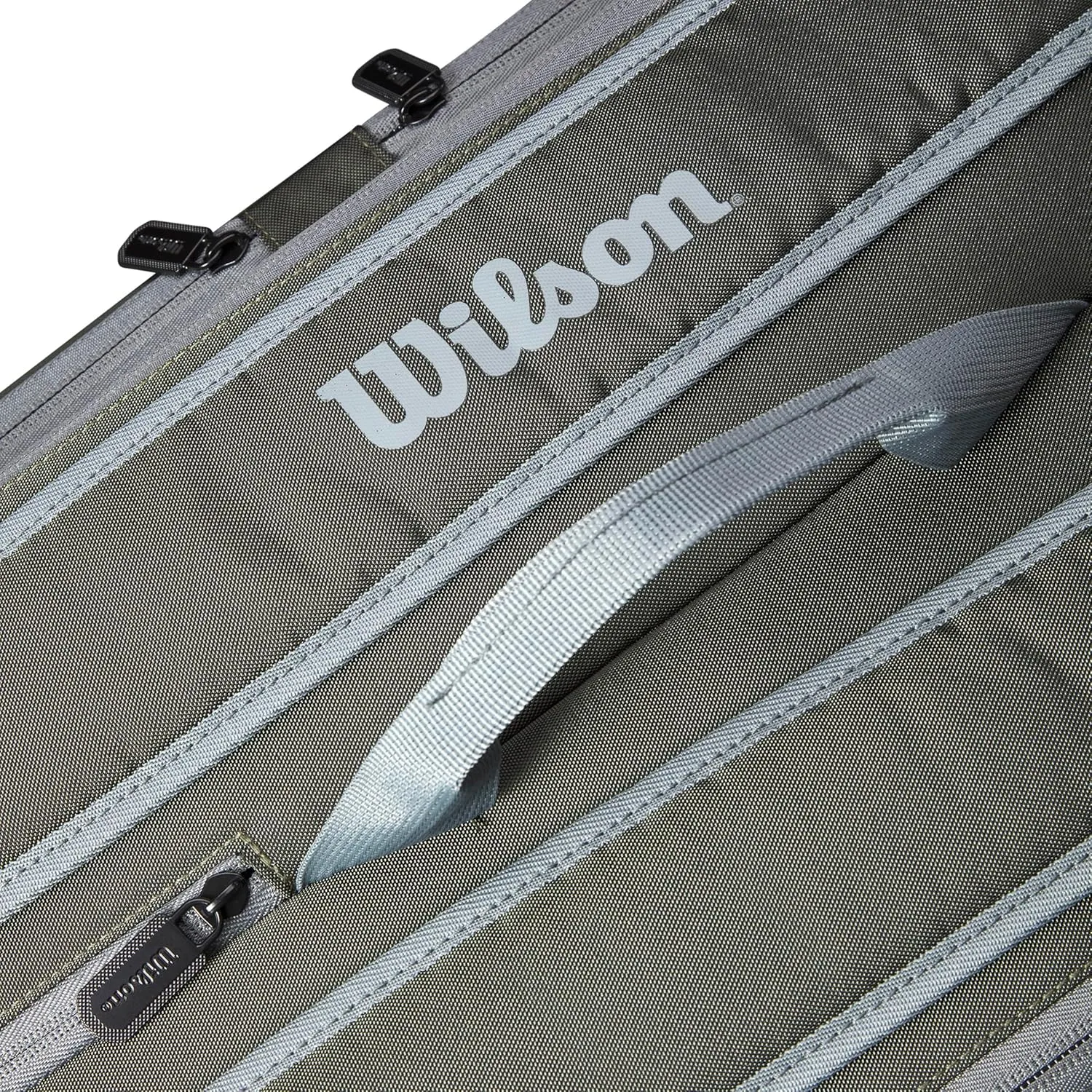 WILSON Tour Tennis Racket Bag - Dark Green and Stone Grey