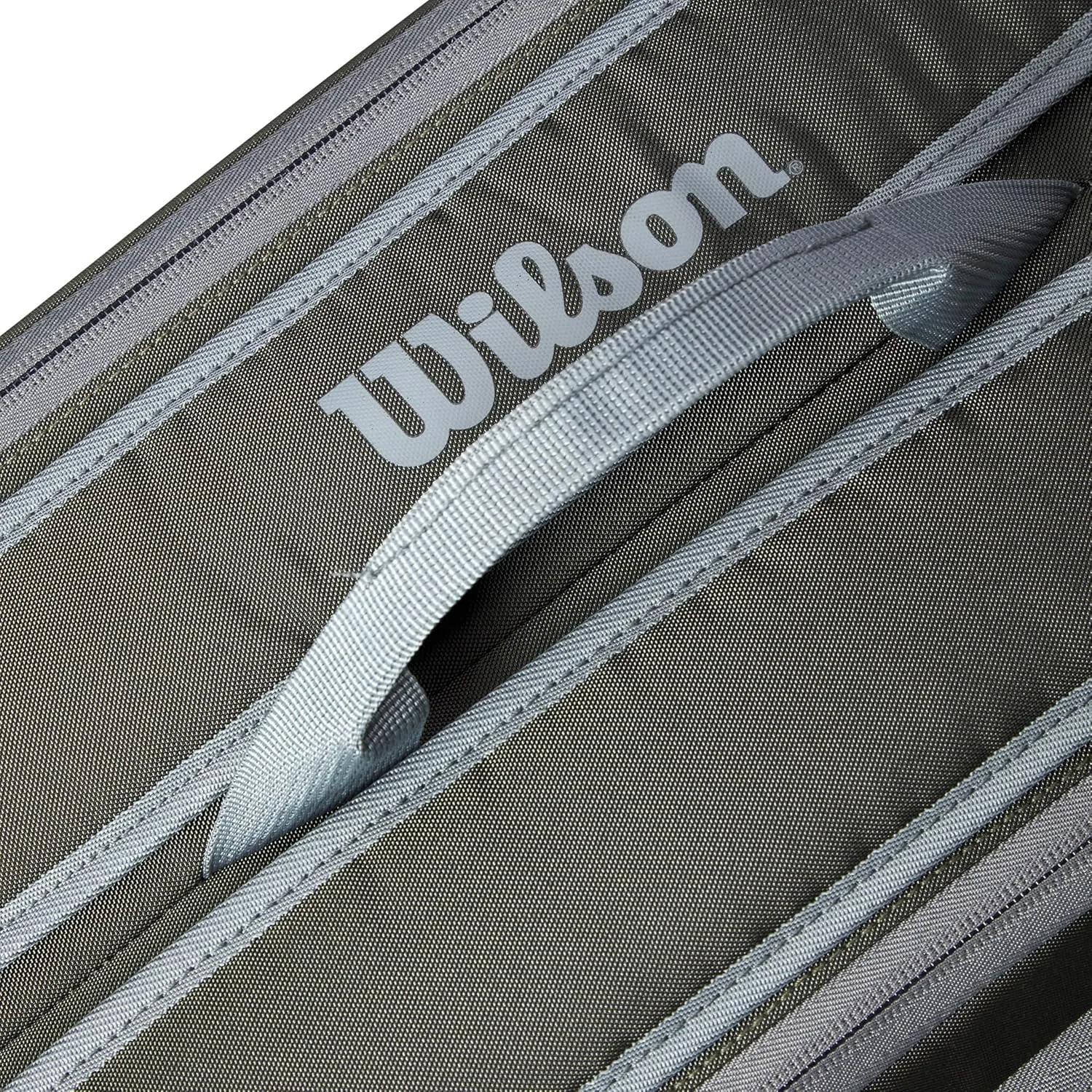 WILSON Tour Tennis Racket Bag - Dark Green and Stone Grey