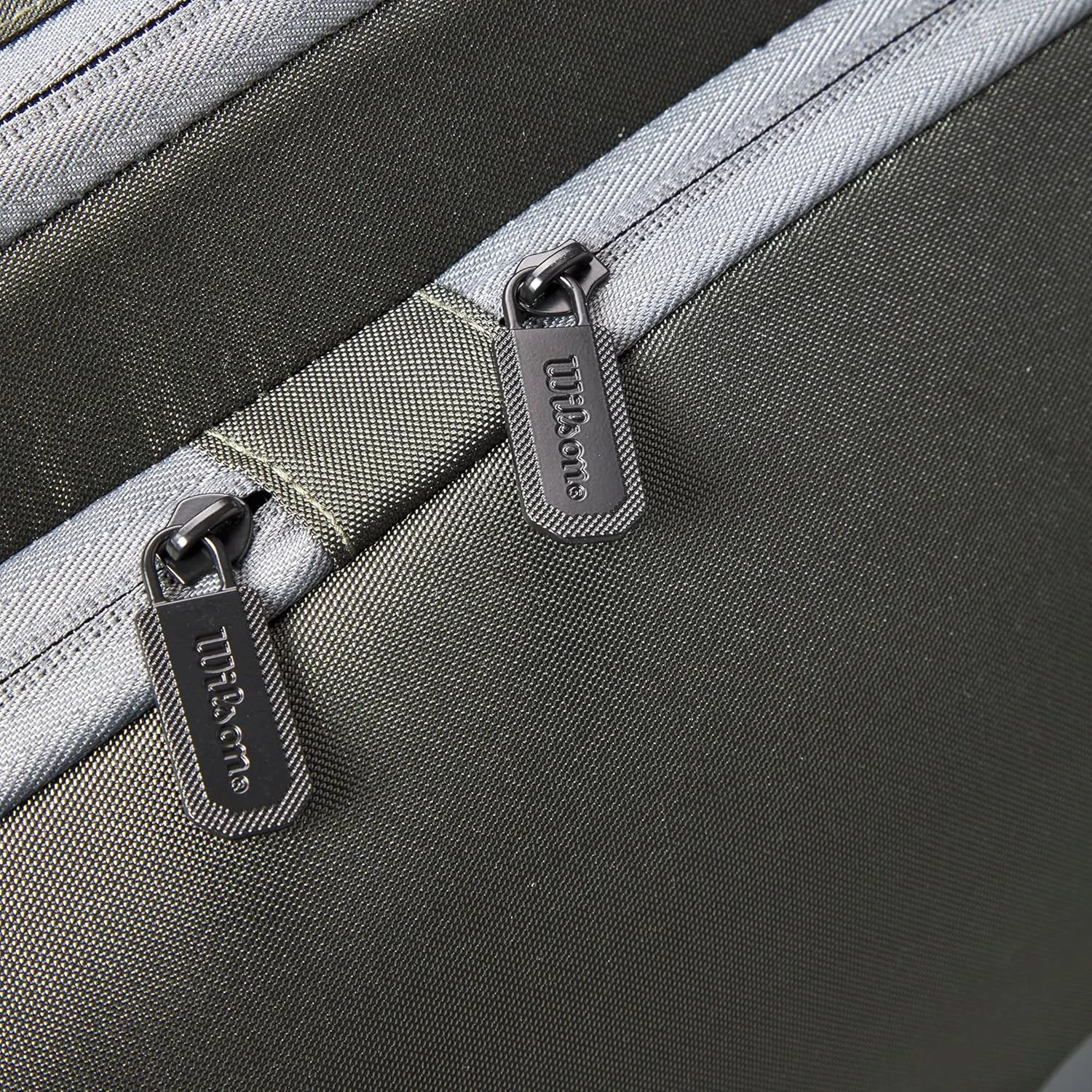 WILSON Tour Tennis Racket Bag - Dark Green and Stone Grey