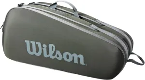 WILSON Tour Tennis Racket Bag - Dark Green and Stone Grey