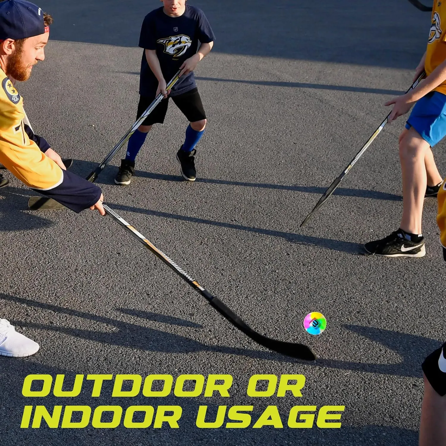 Winnwell Sports Street Hockey Balls - Indoor & Outdoor Balls with Storage Bag - Ideal for Road & Street Hockey Games 65mm & 50 Gram Weight