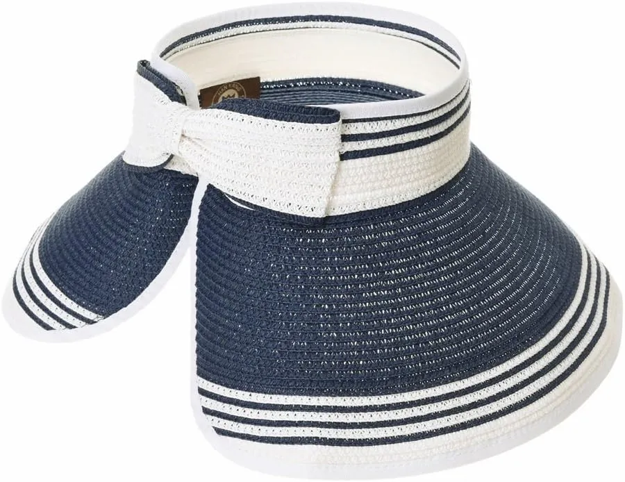 WITHMOONS Womens Summer Sun Visor Packable Roll-Up Beach Hat SLV1033
