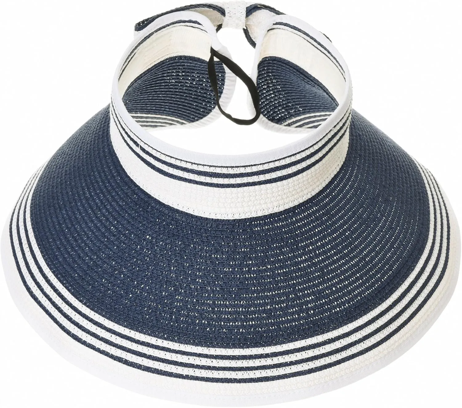 WITHMOONS Womens Summer Sun Visor Packable Roll-Up Beach Hat SLV1033