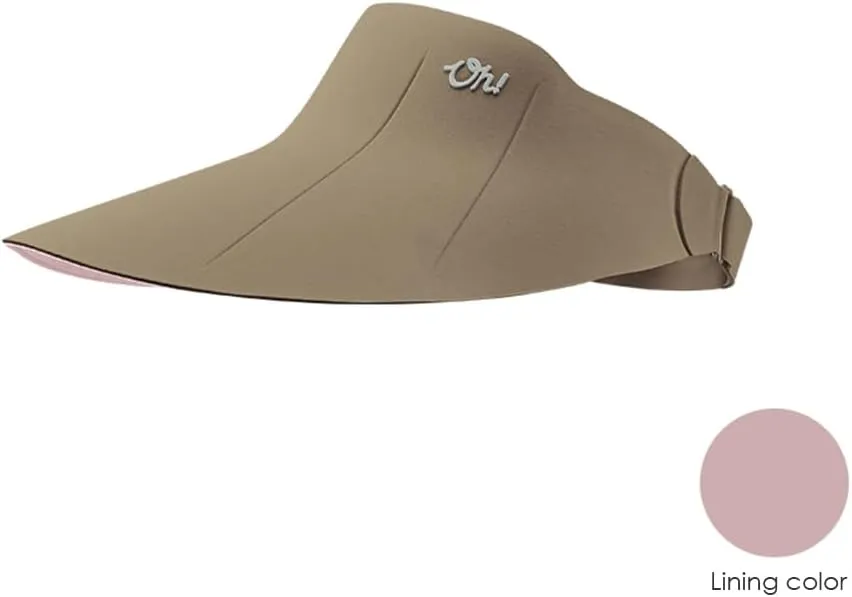 Women Wide Brim Sun Visor Hat Foldable UPF 50  Roll Up Packable Beach Cap Double Sided Wear UPF50 