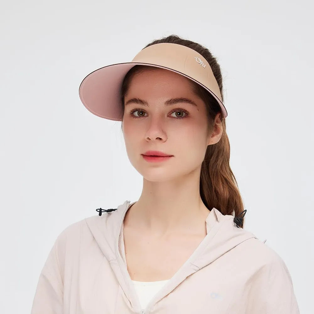 Women Wide Brim Sun Visor Hat Foldable UPF 50  Roll Up Packable Beach Cap Double Sided Wear UPF50 