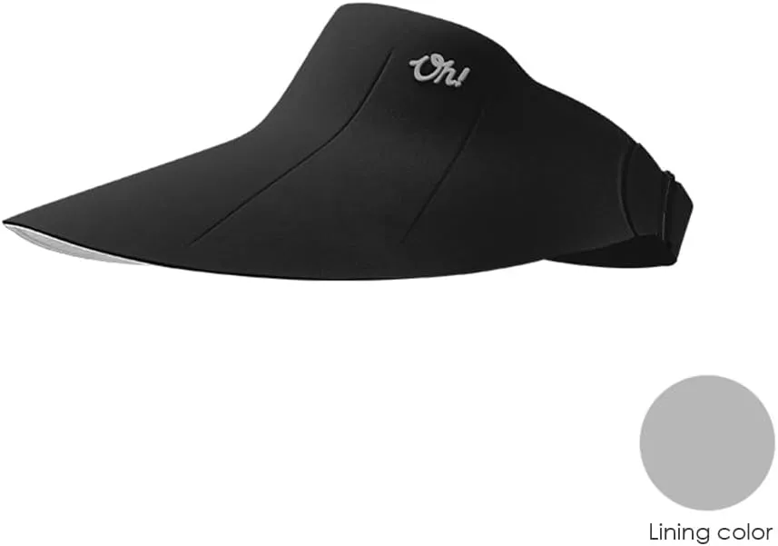 Women Wide Brim Sun Visor Hat Foldable UPF 50  Roll Up Packable Beach Cap Double Sided Wear UPF50 