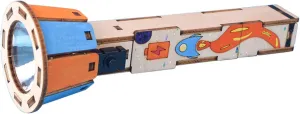 Wooden DIY Flashlight STEM Kit for Kids Ages 8-12 – Battery Powered Science Experiment Toy for Physics & Optics Learning – Educational Buildable Project for Boys & Girls