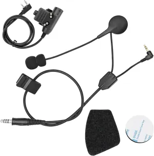 Y Cable Connector Boom Mic U94 PTT for Howard Leight Safety Earmuffs,Compatible with Sordi Supree Pro X Earmuffs Convert into Communicated Headset