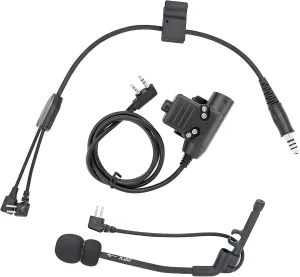 Y Cable Connector Boom Microphone K U94 PTT Compatible with COMTA Headsets Short